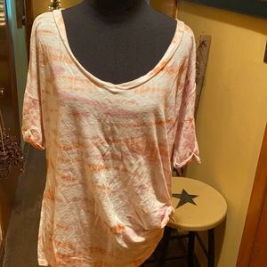 Cute tie dye tee. Large V neck